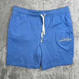 Tommy Hilfiger Mens Blue Sleepwear Lounge Shorts XL Drawstring Cotton Blend
